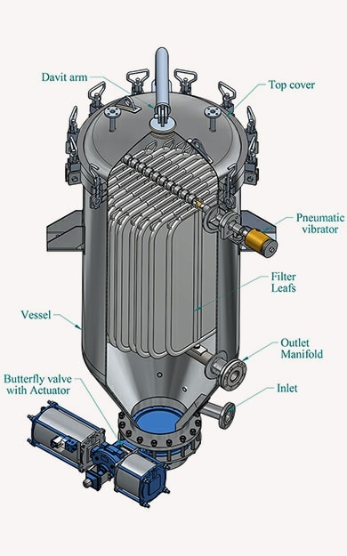 Vertical Pressure Leaf Filter